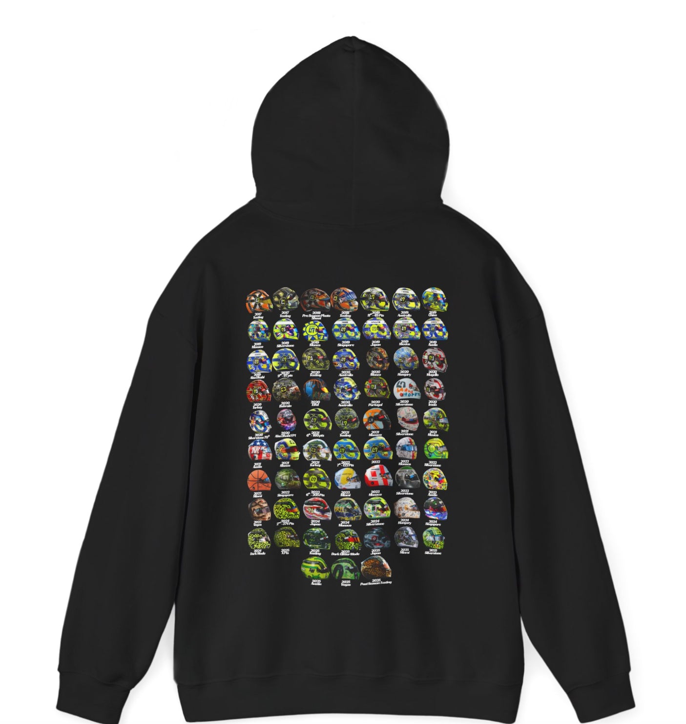 Lando Norris Hoodie - Every Helmet In His F1 Career