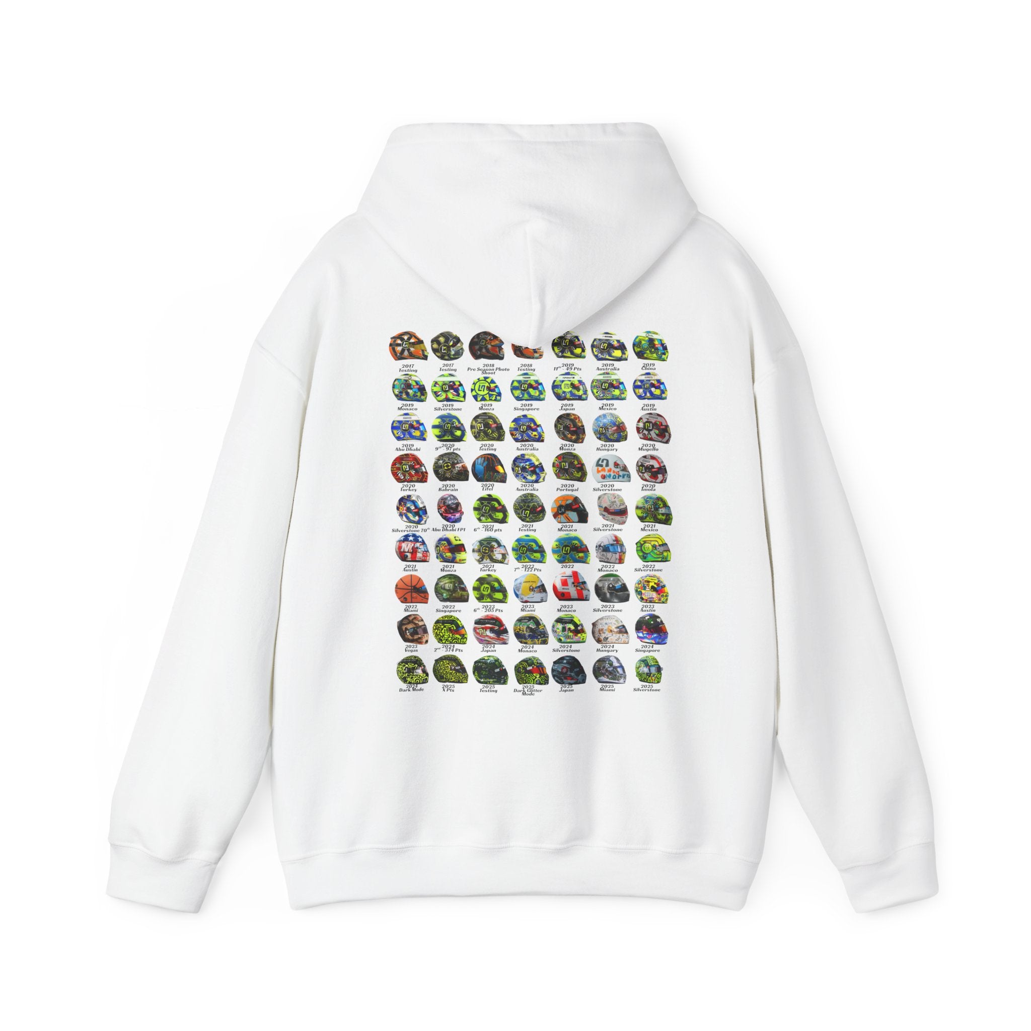 Lando Norris Hoodie - Every Helmet In His F1 Career