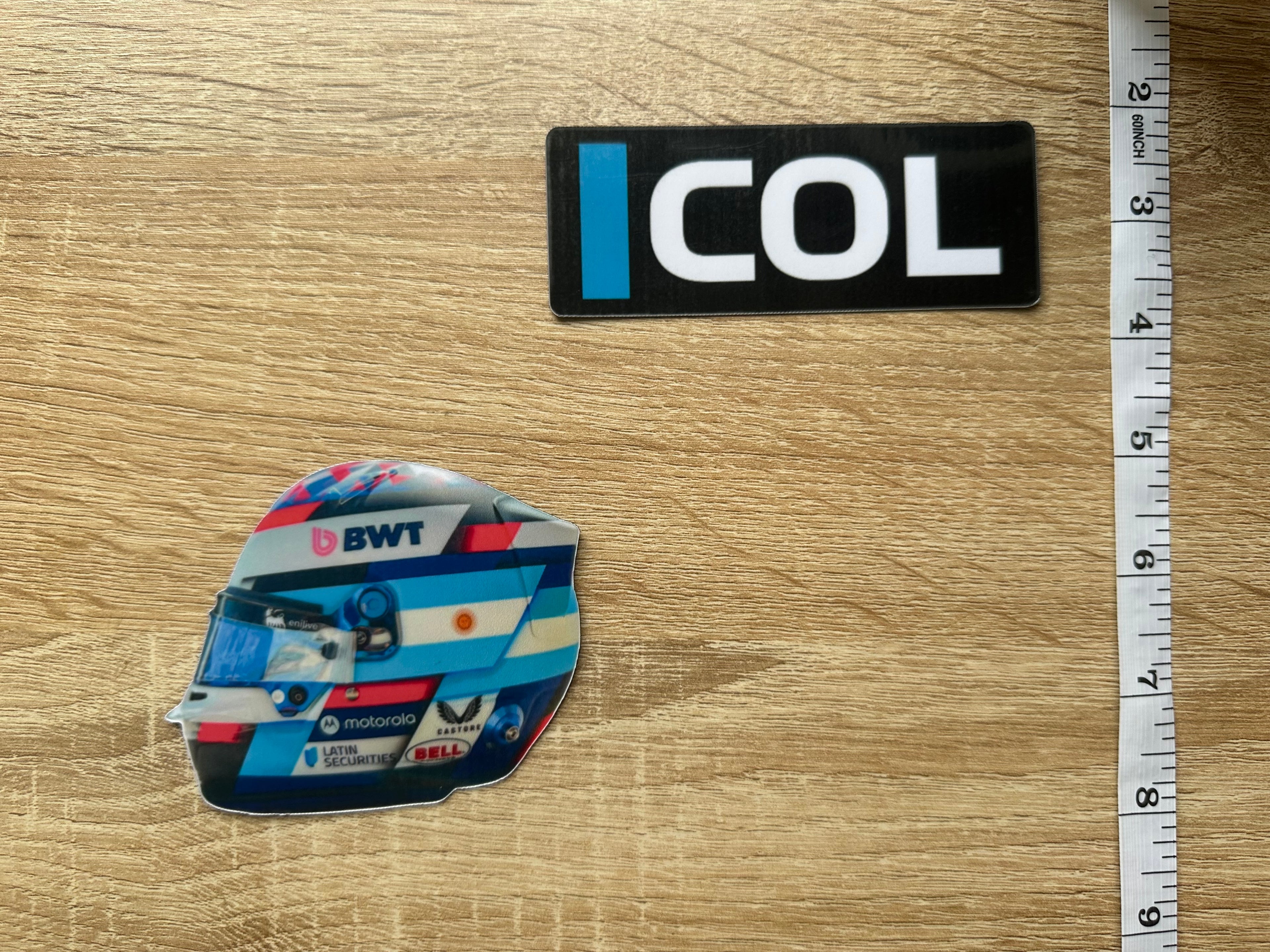 Driver Helmet Laminate Magnets