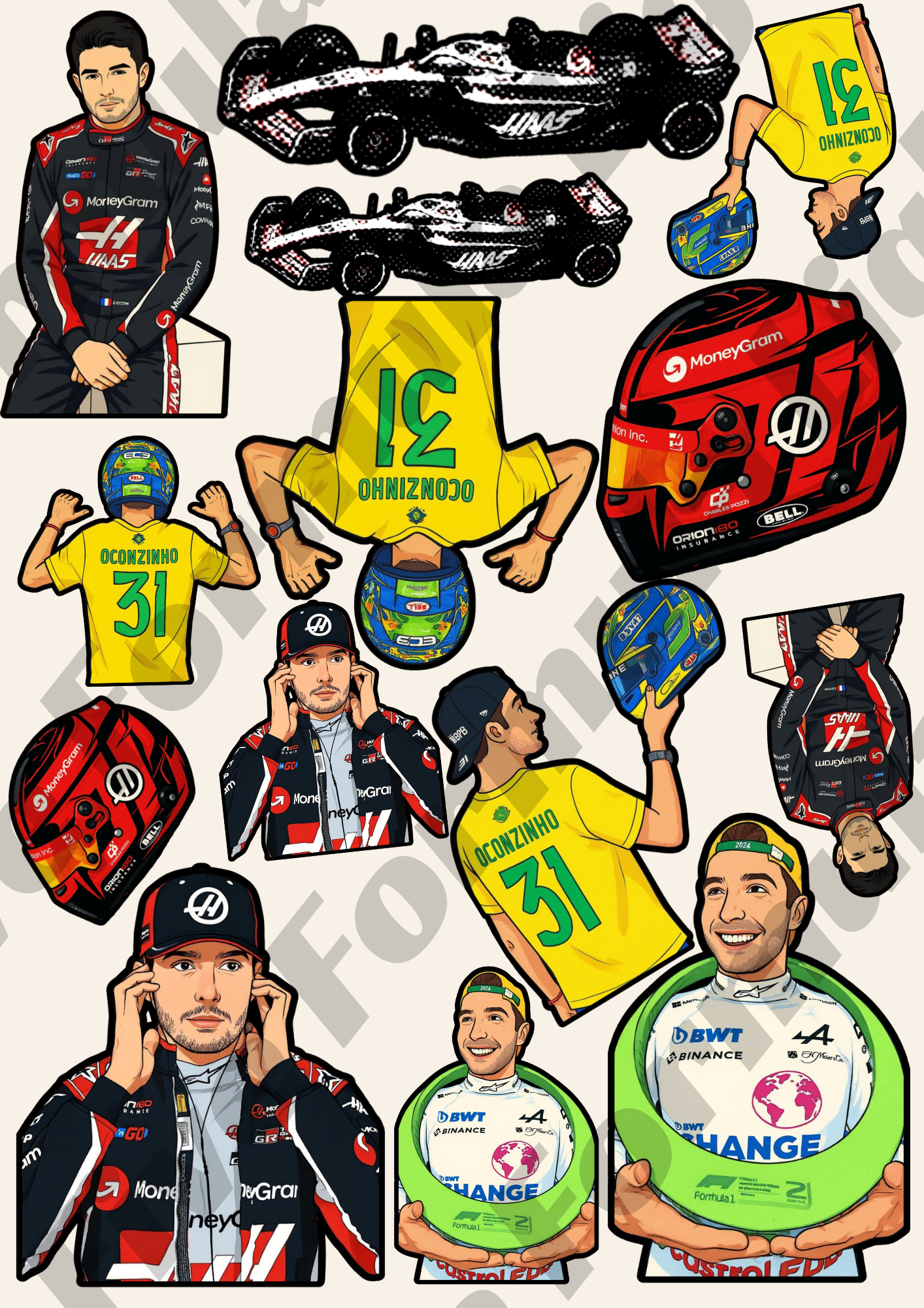 Esteban Ocon Stickers