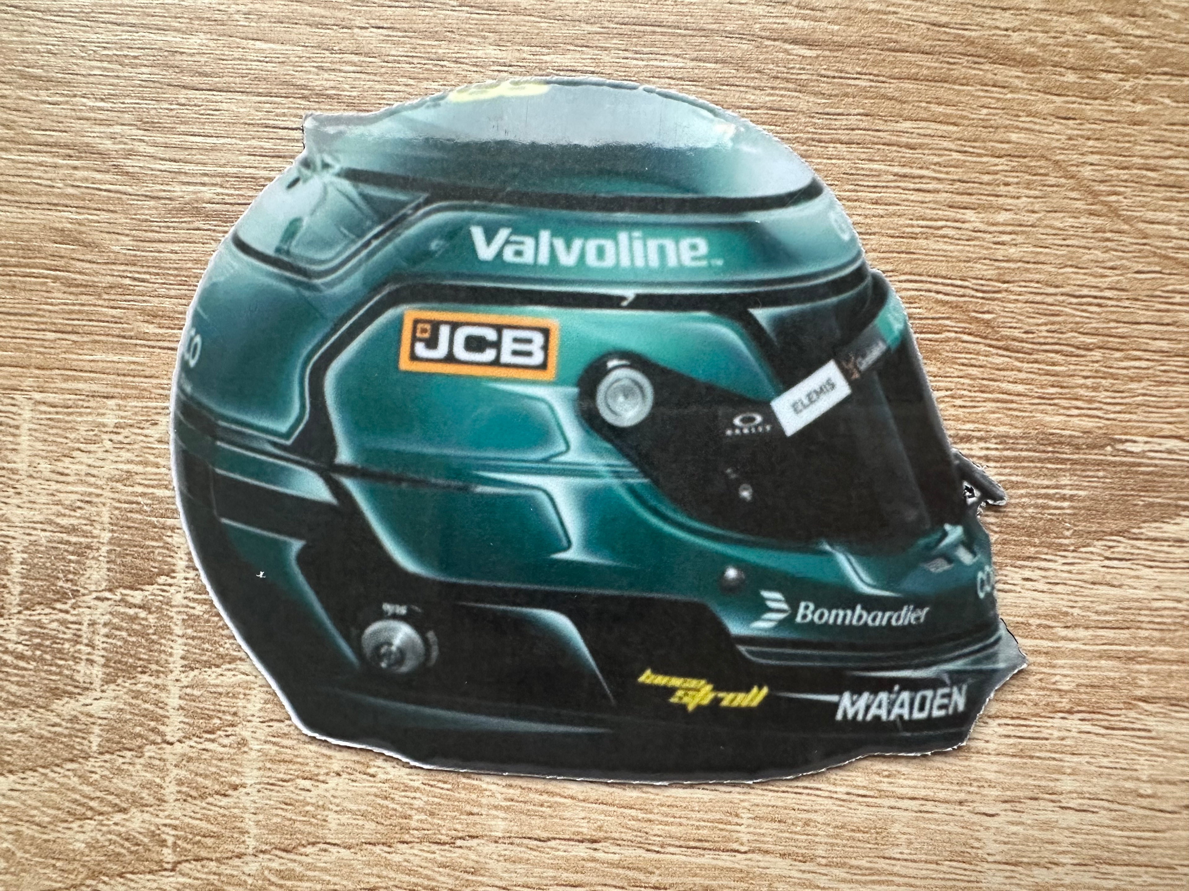 Driver Helmet Laminate Magnets