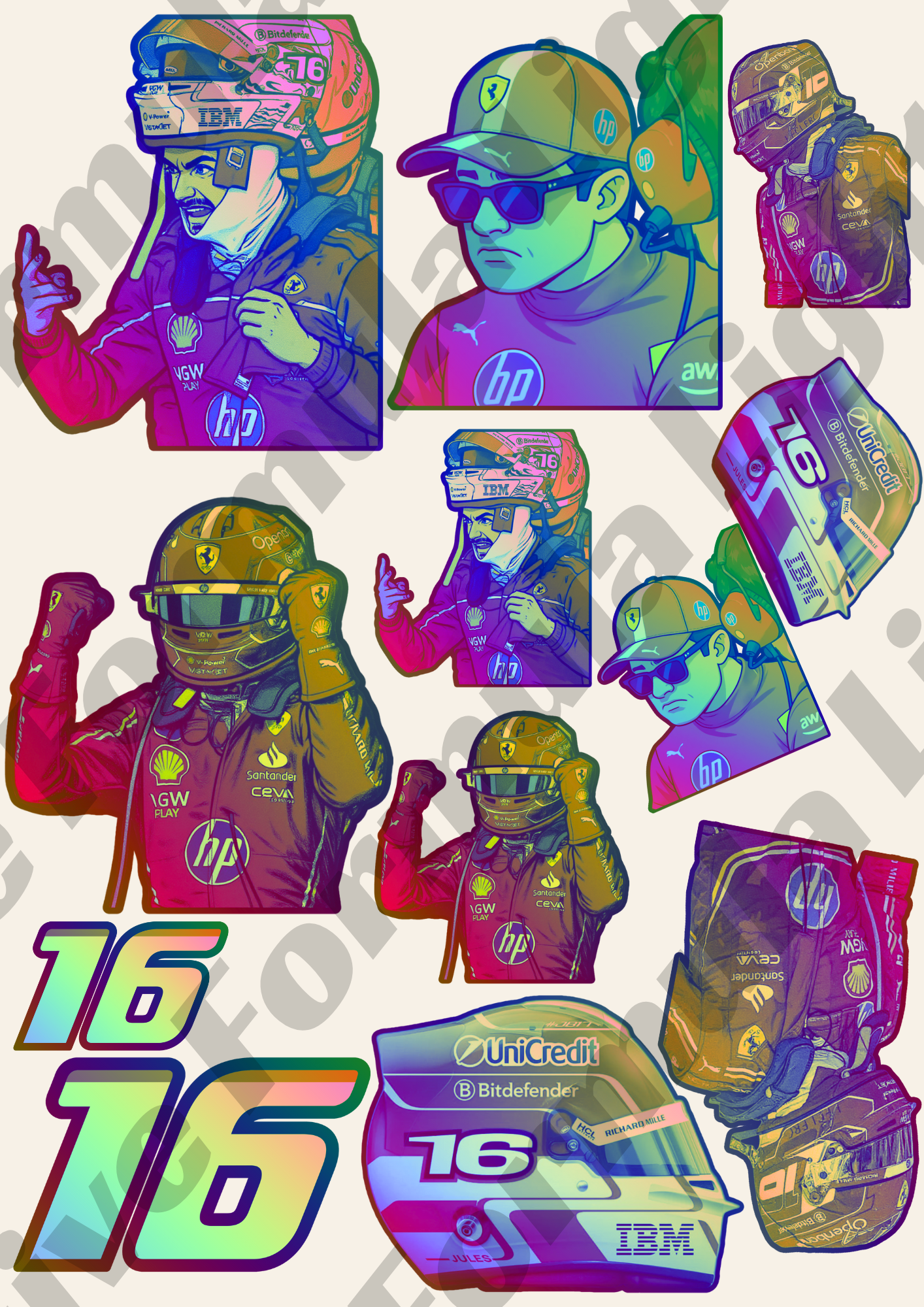 Charles Leclerc Stickers