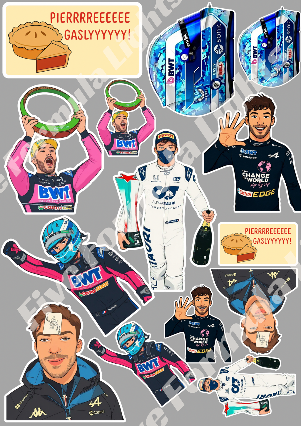 Pierre Gasly Stickers