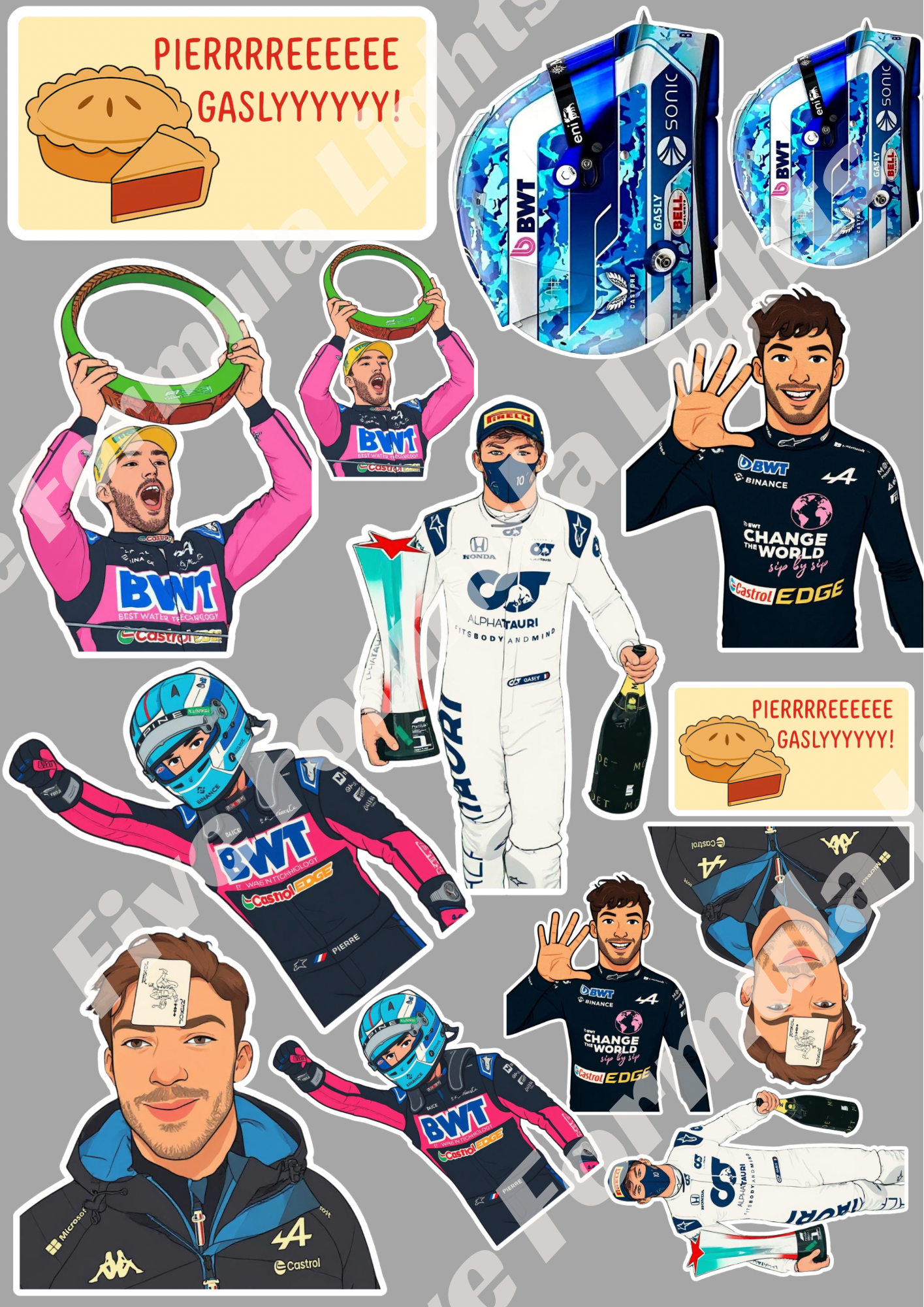 Pierre Gasly Stickers