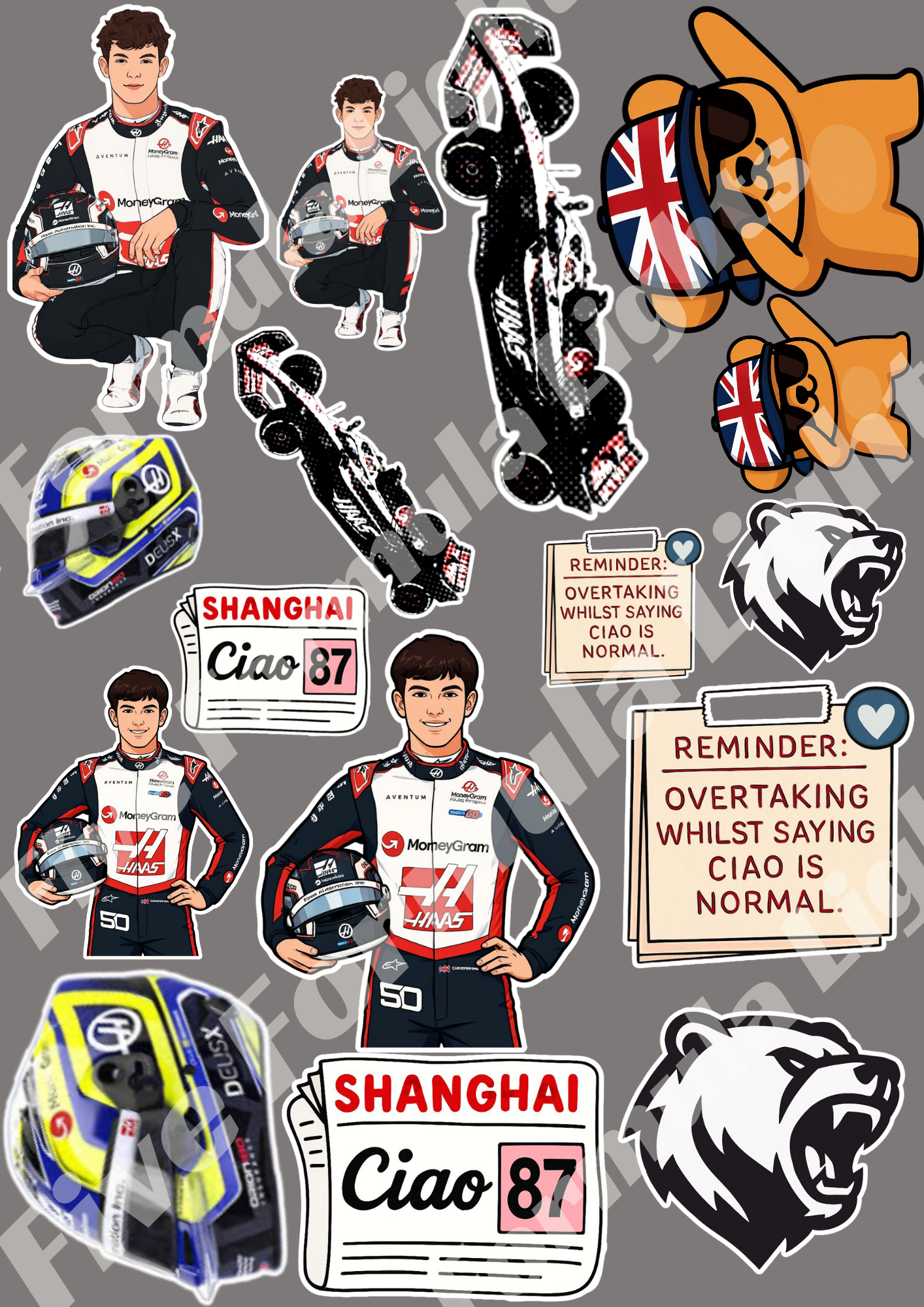 Ollie Bearman Stickers