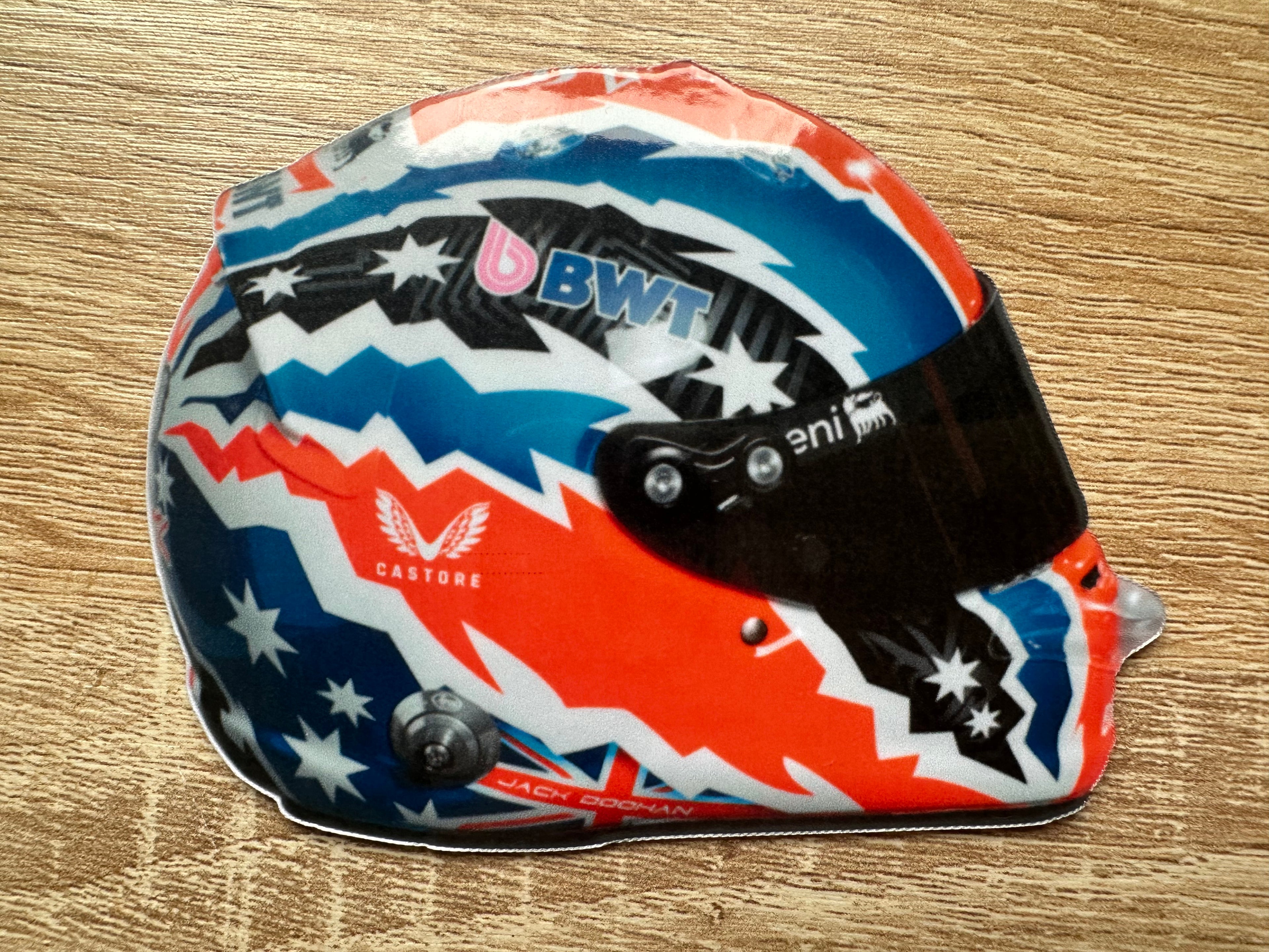 Driver Helmet Laminate Magnets