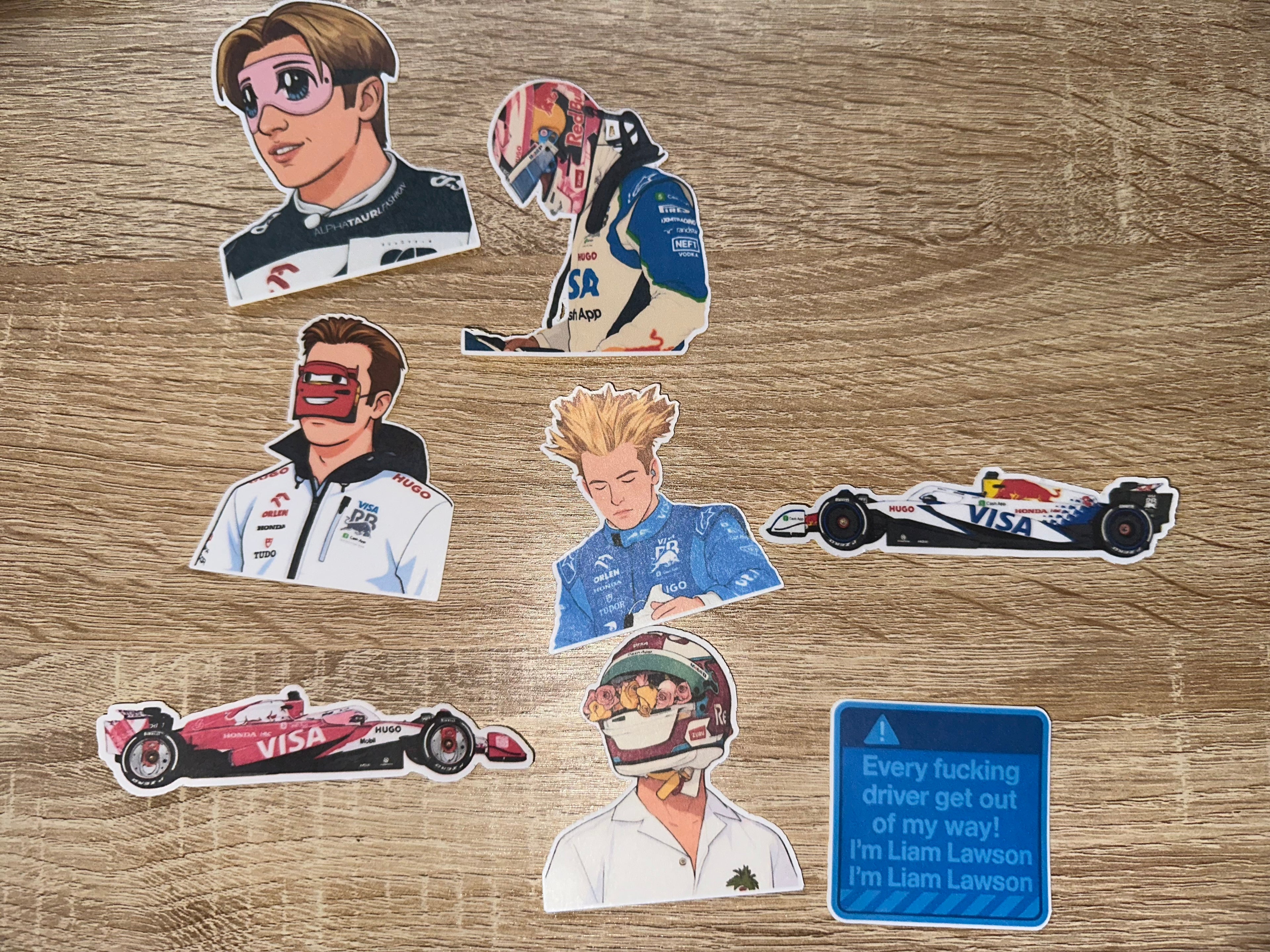 Liam Lawson Stickers