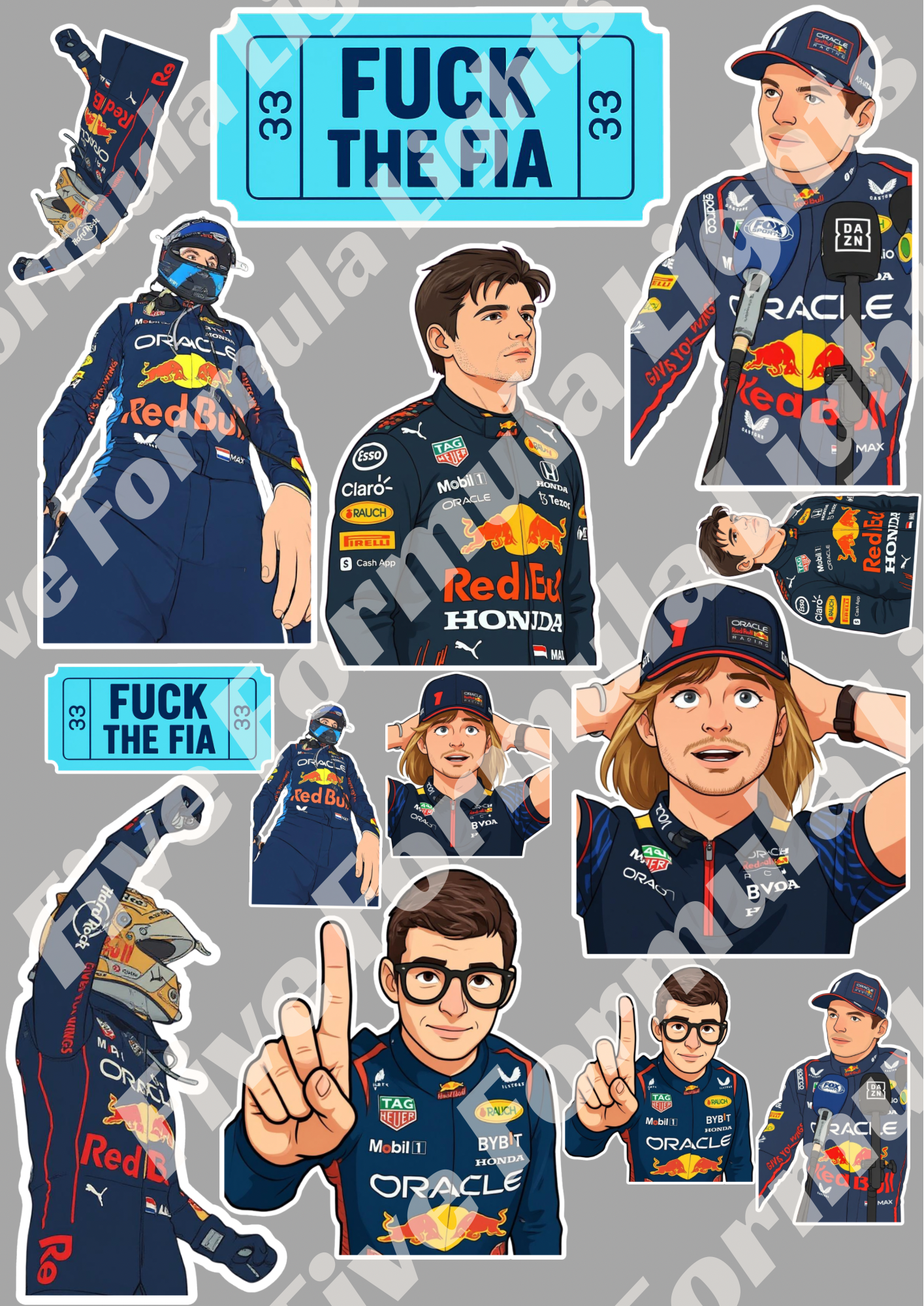 Max Verstappen Stickers